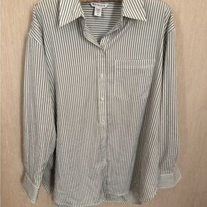 Athleta Casual Striped Button Down Shirt